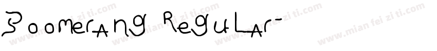 Boomerang Regular字体转换